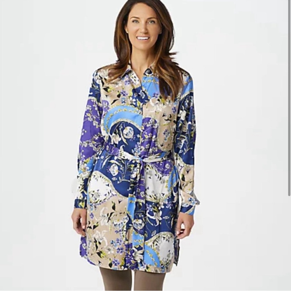 SUSAN GRAVER Charmeuse Duster